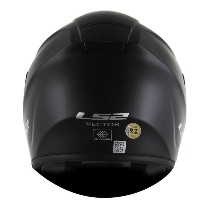 CAPACETE LS2 VECTOR MONOCOLOR PRETO FOSCO - Image 3